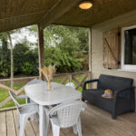 Chalet confort PREMIUM 35 m² (2 kamers) + overdekt terras – geschikt voor personen met beperkte mobiliteit