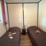 Chalet confort PREMIUM 28 m² (2 slaapkamers – 1 badkamer) + overdekt terras