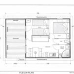 Chalet confort PREMIUM 28 m² (2 habitaciones – 1 baño) + terraza cubierta